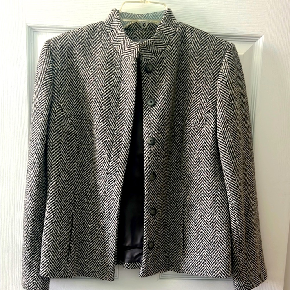 Kate Hill Black and White Lightweight Shirt Jacket